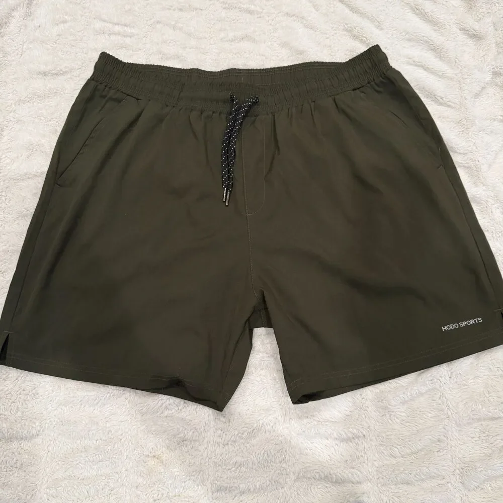 HODO Sports Olive Green Athletic Shorts - Men's XL